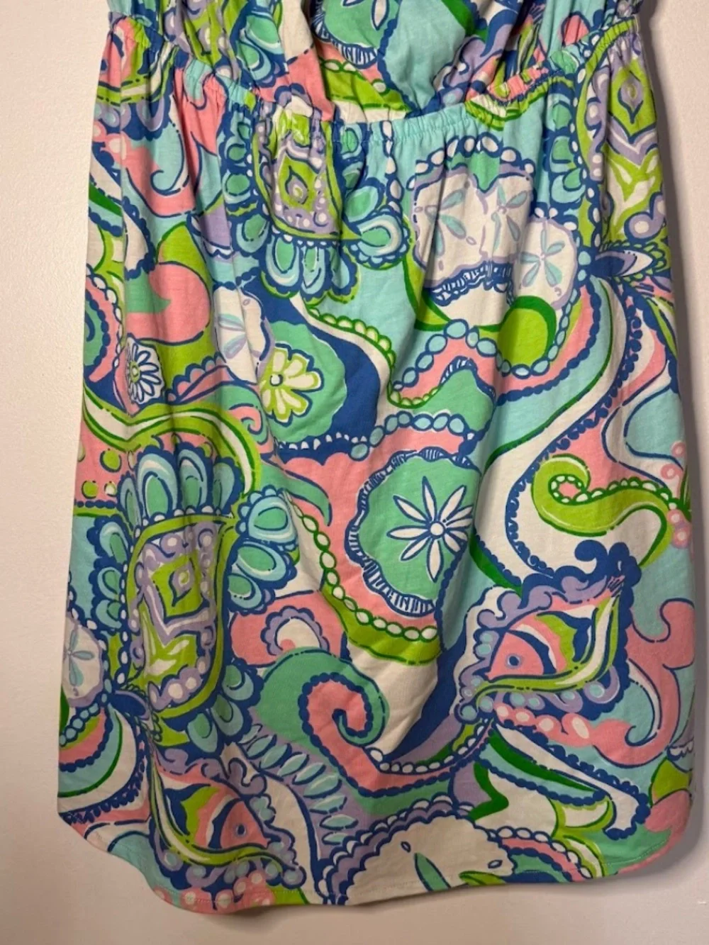Lilly Pulitzer Windsor Strapless Dress Multi Conch Republic Pull On - Picture 3 of 7